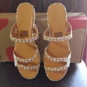 Tan Braided Flat Sandals for Casual Summer